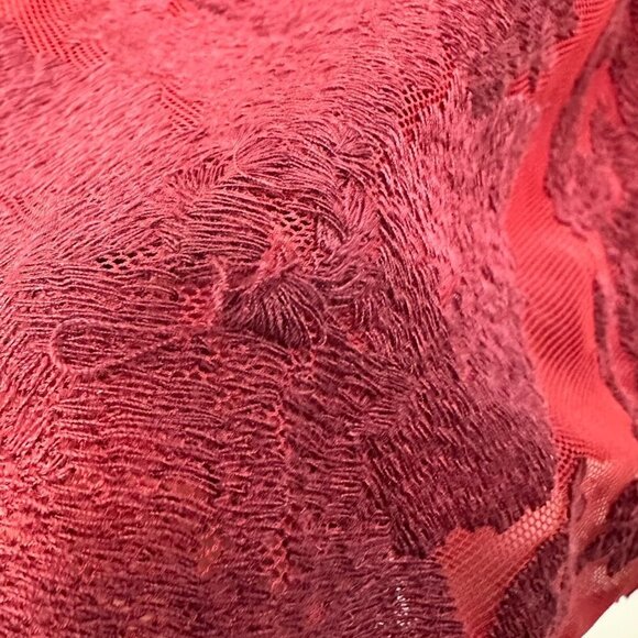 For Love & Lemons A Night to Remember Long Sleeve Lace Cocktail Mini Dress Red S - Picture 16 of 16